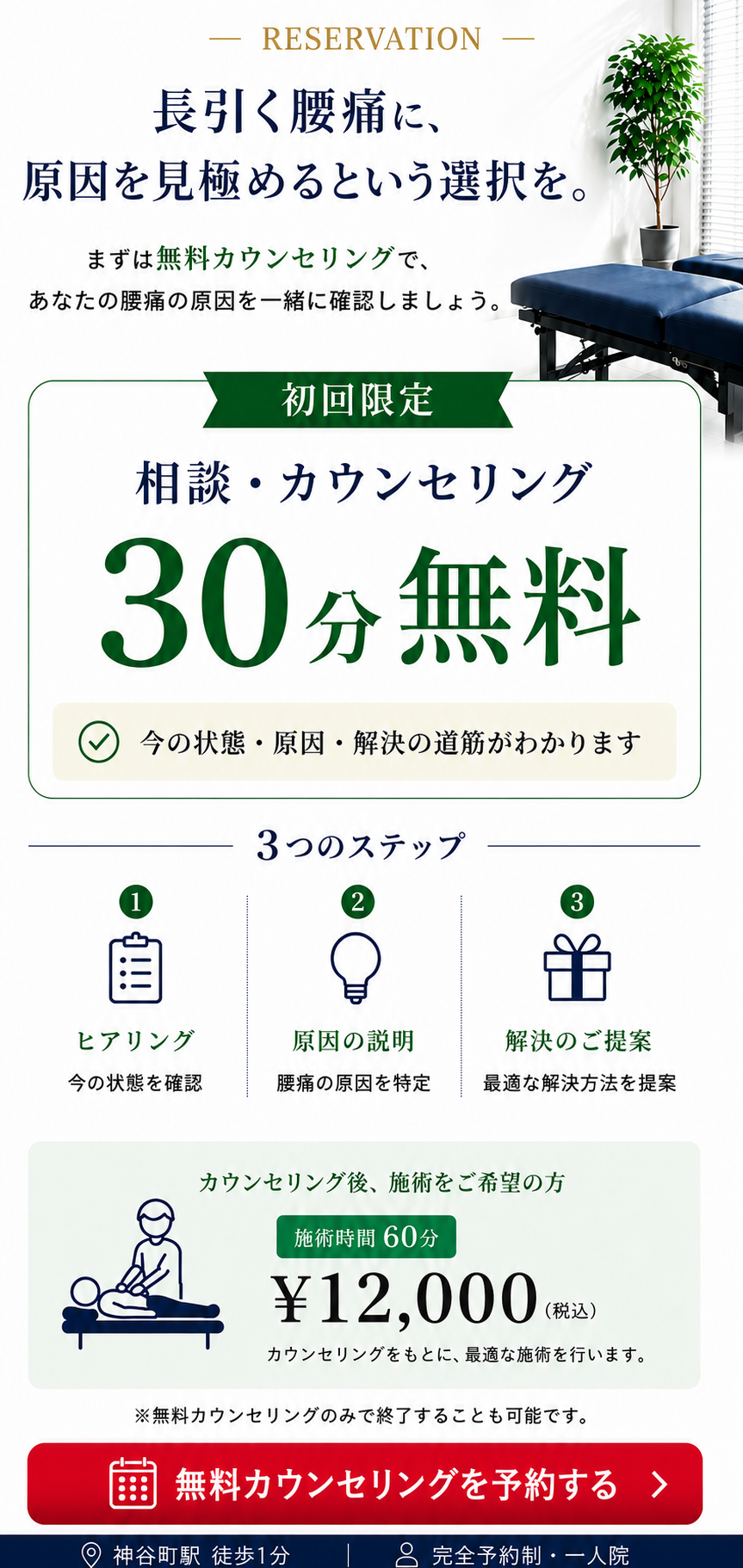 30分無料相談・カウンセリング