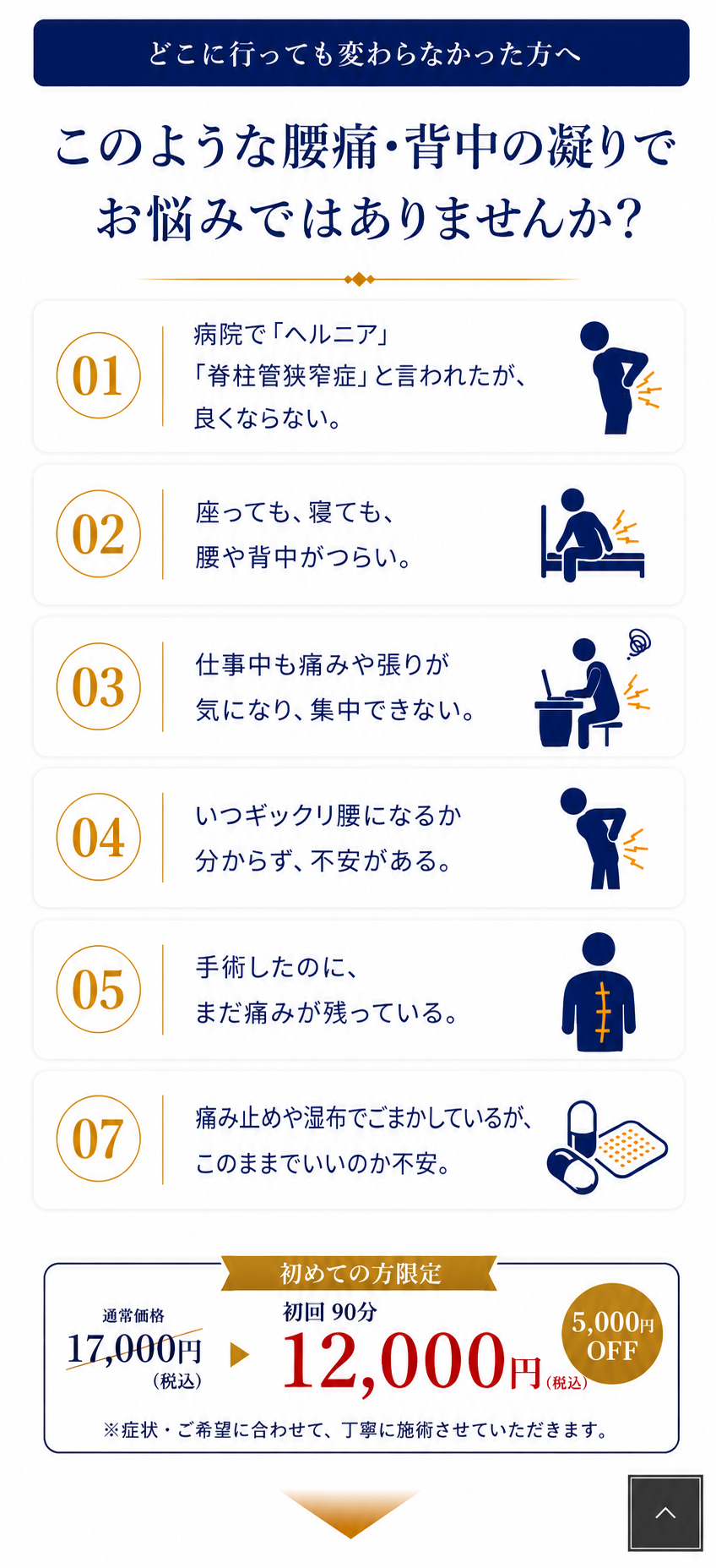 このような腰痛のお悩みありませんか